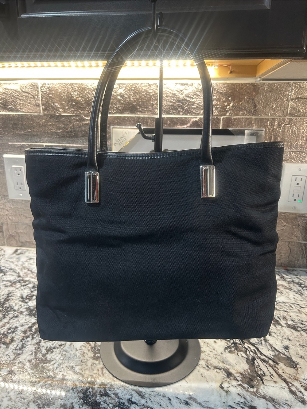 Gucci Black Tom Ford Tote with Silver-Tone Hardware EUC